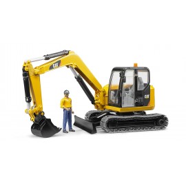 Bruder CAT Mini Excavator with a Worker